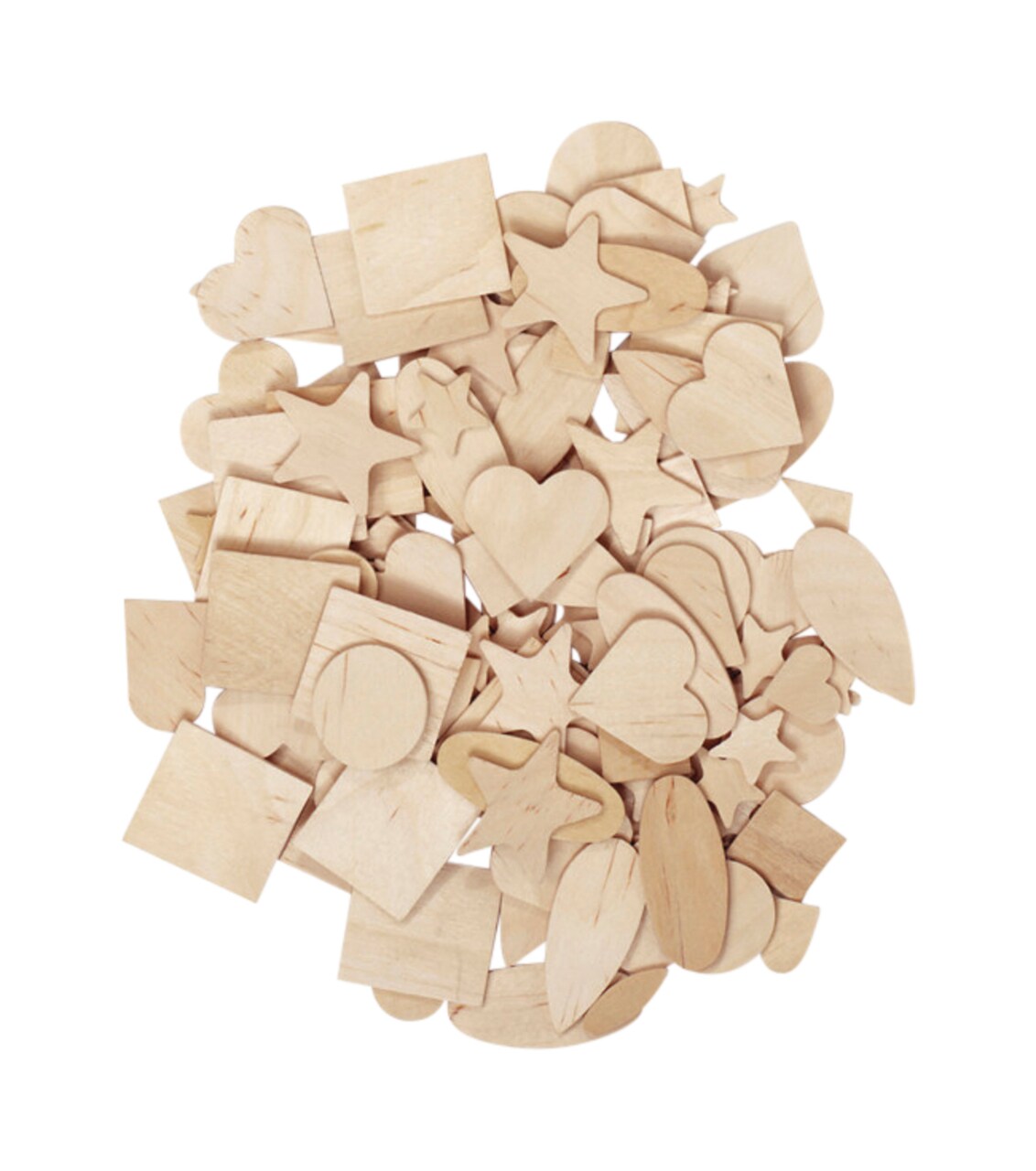 Creativity Street Wood Shapes, Natural Assortment, Set of 1000
